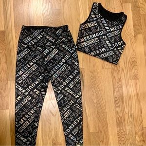 Zumba brand Spicy two-piece set. Top and leggings